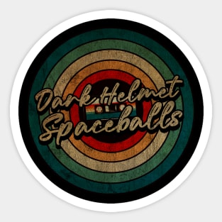 Dark Helmet Spaceballs -  Vintage Circle kaset Sticker